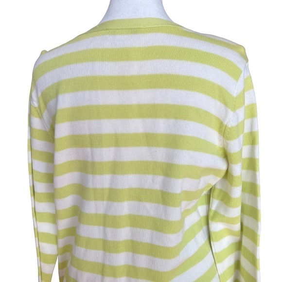 PENDLETON Lime Green Striped Cardigan - Picture 4 of 5